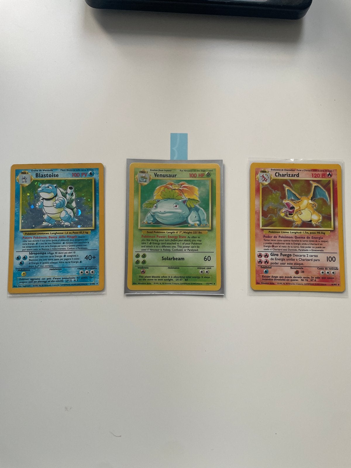 Pokémon Base Set Trio: Blastoise, Venusaur, Charizard, Ophalen of Verzenden, Nieuw, Meerdere kaarten