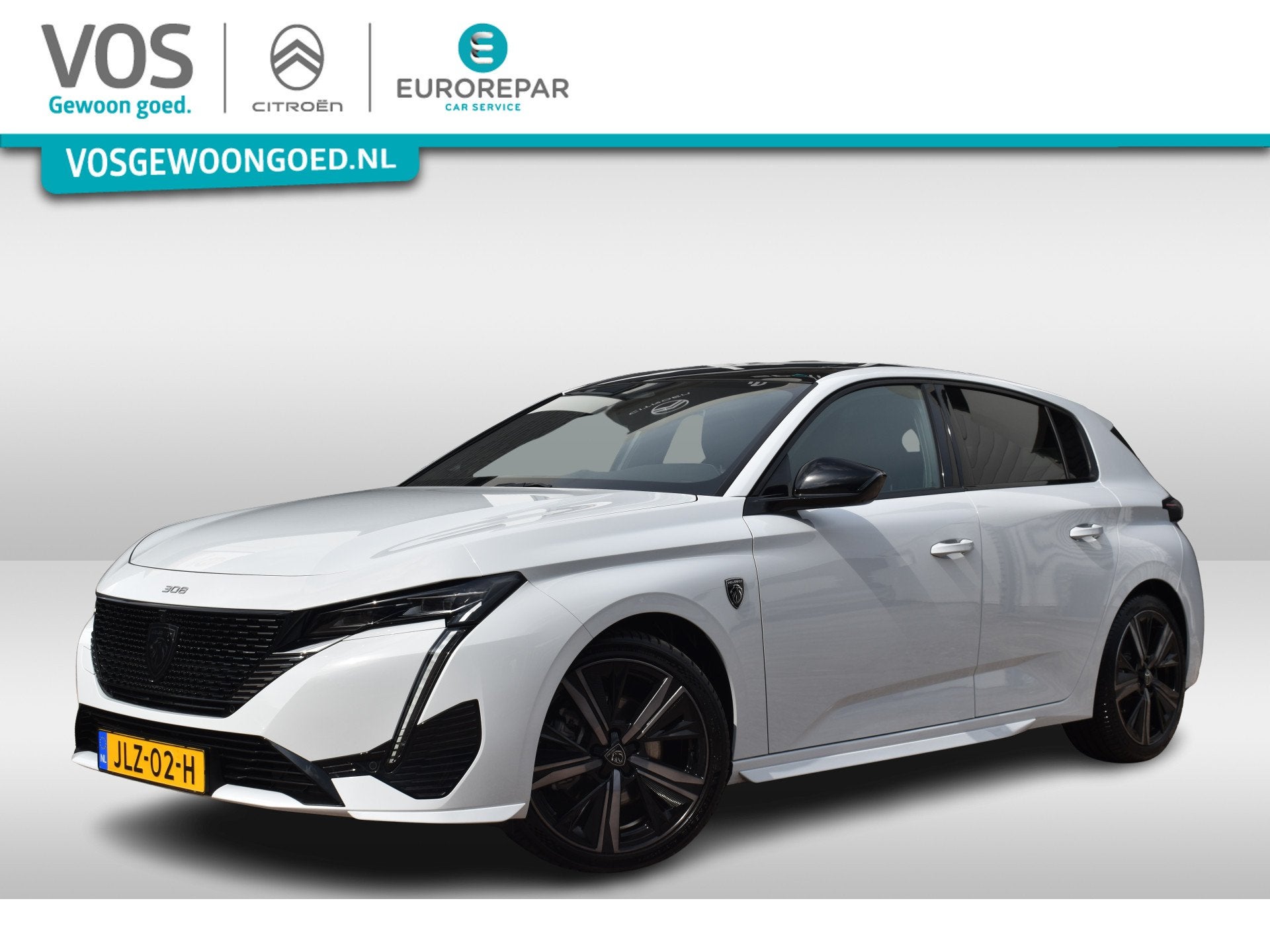 Peugeot 308 Hybrid 145 e-DCS6 Automaat GT | Navigatiesysteem, Gebruikt, Leder en Stof, Wit, Origineel Nederlands