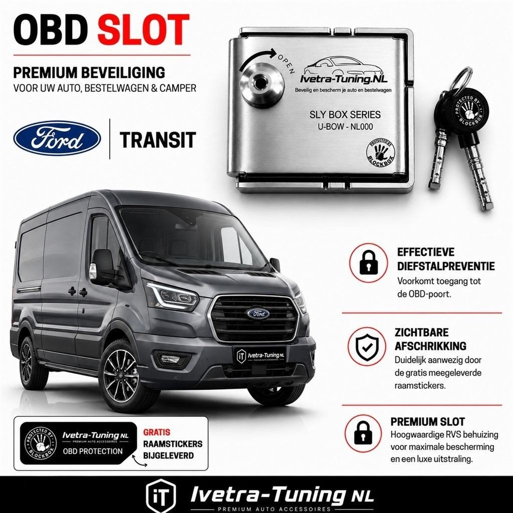 OBD Slot Ford Transit | OBD Beveiliging Ford | OBD Lock, Verzenden, Info@ivetra-tuning.nl | www.ivetra-tuning.nl, Ivetra-Tuning NL