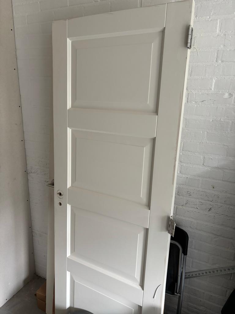 Witte Paneeldeur Binnendeur 196,5x72,5 cm, Doe-het-zelf en Verbouw, Deuren en Horren, Minder dan 80 cm, Binnendeur, Minder dan 200 cm