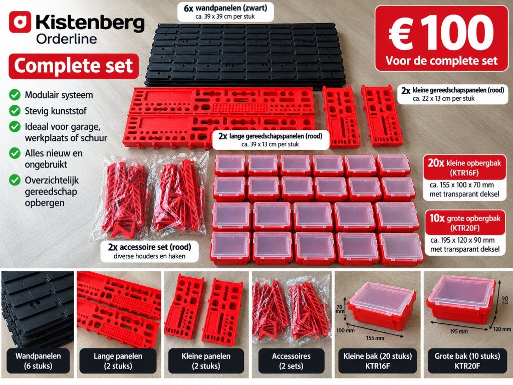 Kistenberg Orderline gereedschapswand – complete partij, Ophalen of Verzenden, Nieuw, Gereedschapsopslag