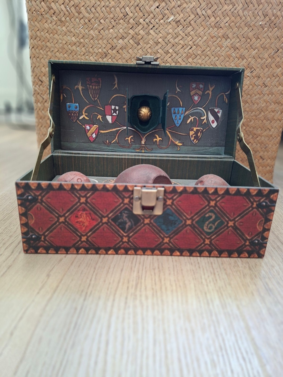Harry Potter Zwerkbal Koffer met Gouden Snaai, Ophalen of Verzenden, Zo goed als nieuw, Replica