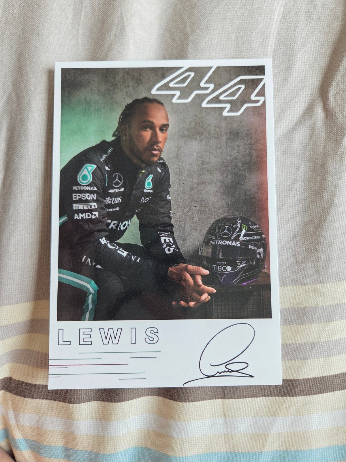 Lewis Hamilton Formule 1 kaart 2021 - Geprinte handtekening, Ophalen of Verzenden, Nieuw, Formule 1