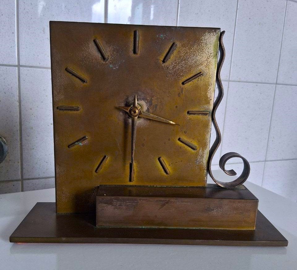 Art deco klok Amsterdamse school, Antiek en Kunst, Antiek | Klokken, Ophalen of Verzenden