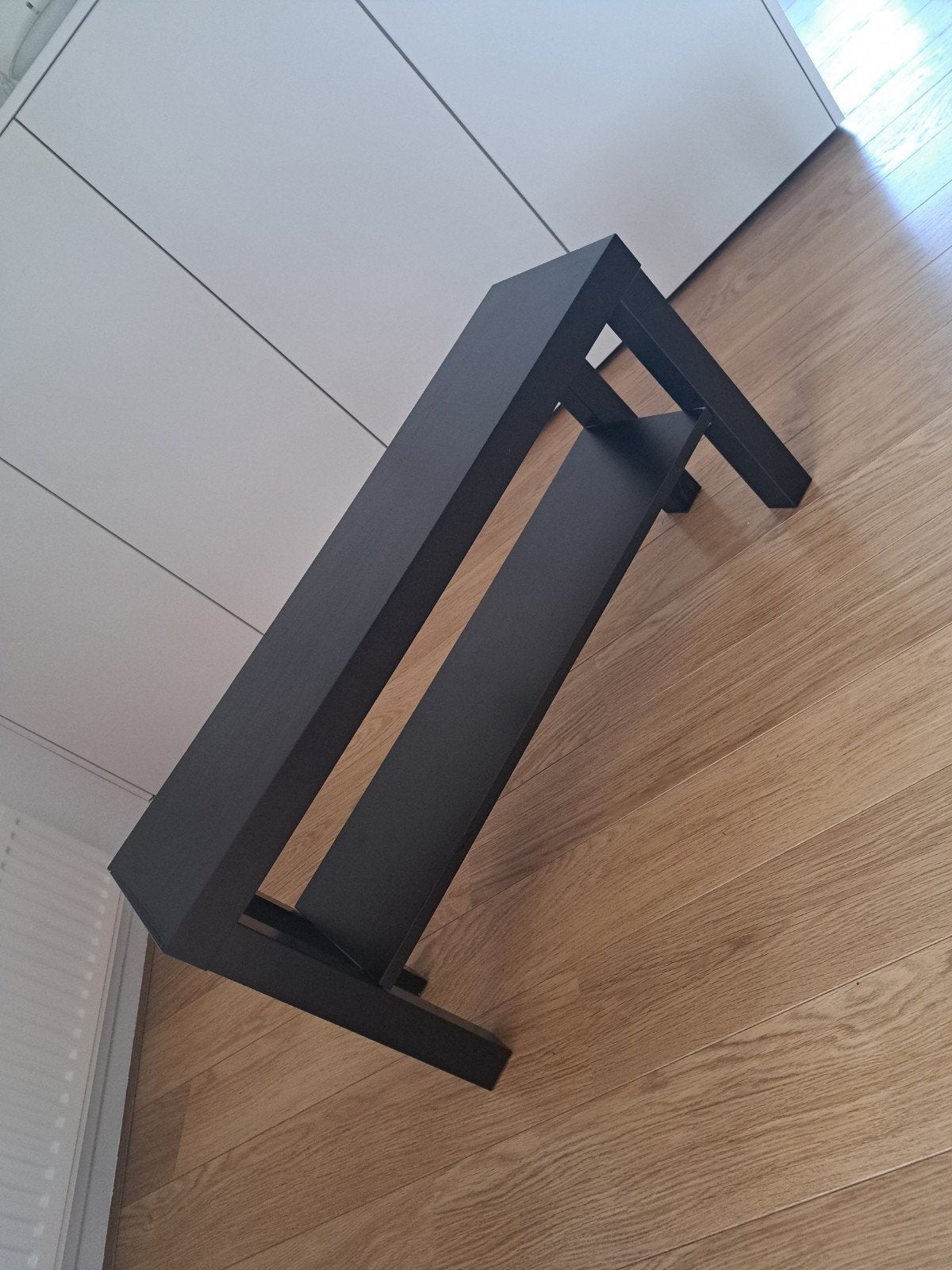 IKEA Lack TV-meubel/tafeltje - Zwart - 26x90 cm, Ophalen, Gebruikt, 50 tot 100 cm, Minder dan 100 cm