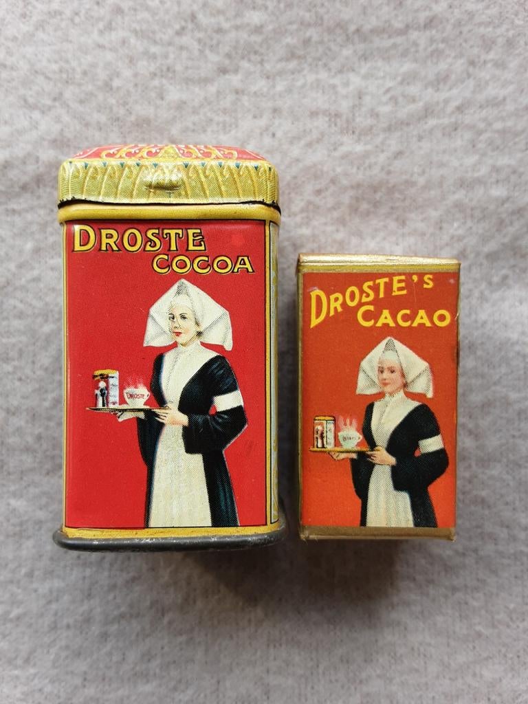 DROSTE MONSTERBLIKJE met binnen doosje., Ophalen of Verzenden, Gebruikt, Overige, Droste
