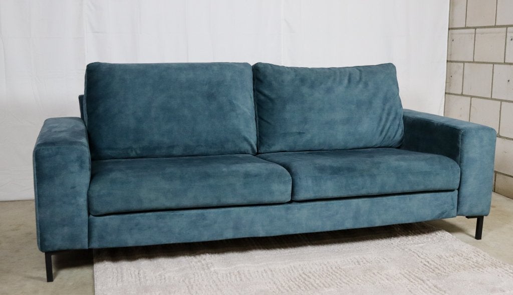 2,5 / 3-Zits Bank Petrolblauw 230cm | GEREINIGD + BEZORGD, Gebruikt, -, -, Driepersoons