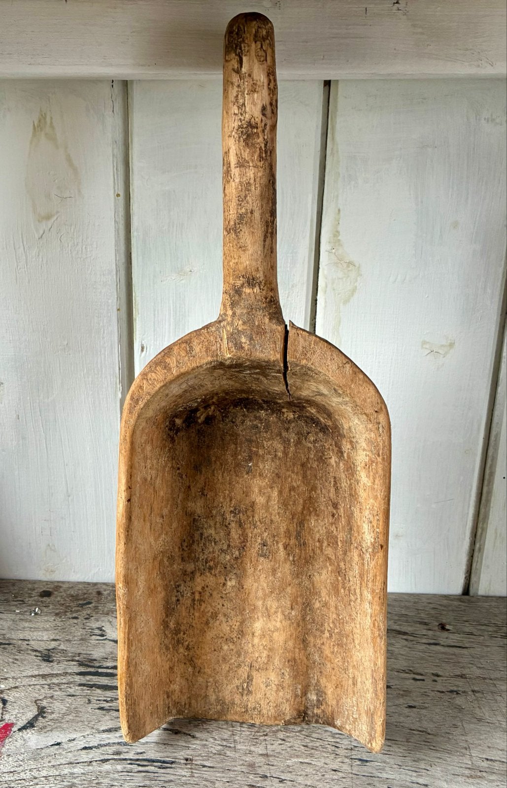 Antieke houten graanschep - Rustieke decoratie, Ophalen of Verzenden