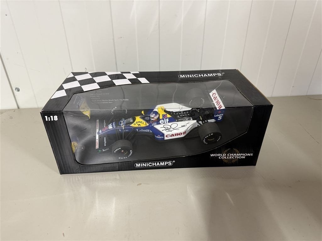 1992 Nigel Mansell Camel Williams Fw14b 1:18 met handtekenin, Ophalen of Verzenden, Zo goed als nieuw, Overige merken