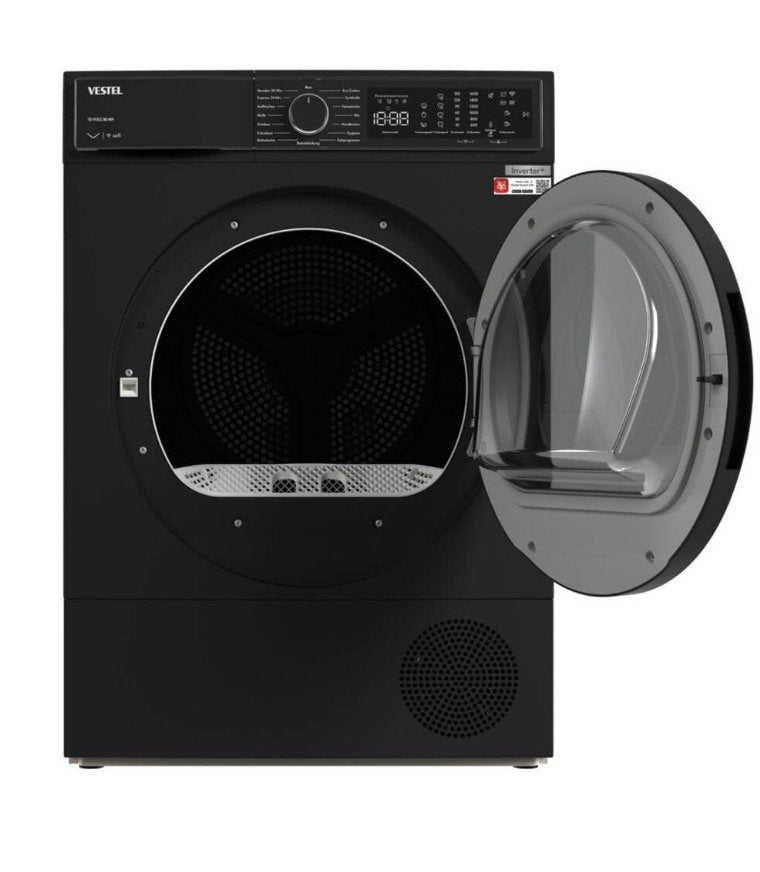 Vestel warmte pompdroger condens nieuw 9kg zwart, Witgoed en Apparatuur, Ophalen, Vestel, Minder dan 85 cm, 8 tot 10 kg