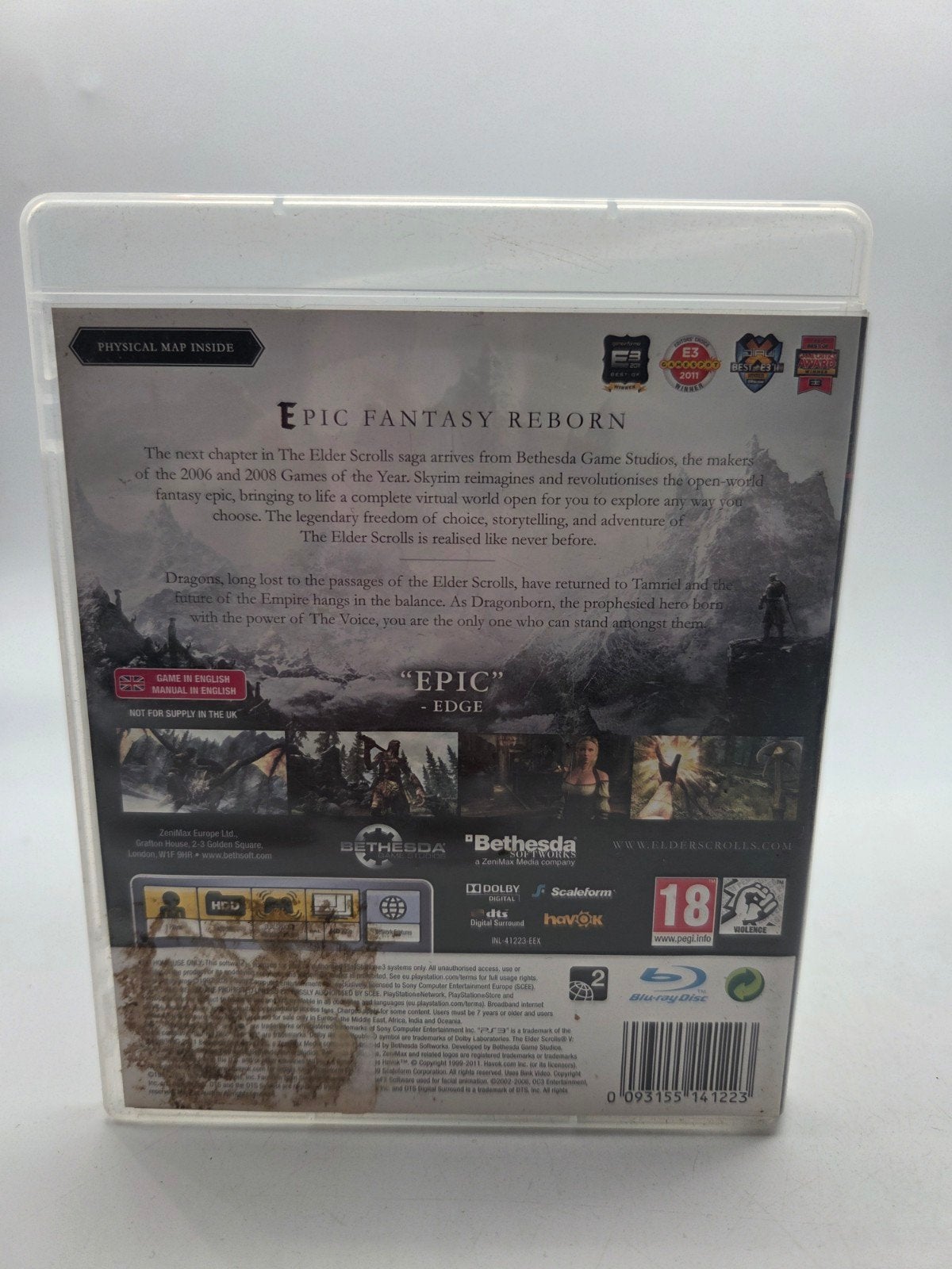 The Elder Scrolls V: Skyrim (PS3), 1370 Piccard Dr, Rockville, MD 20850, USA, Gebruikt, Vanaf 18 jaar, Support@bethsoft.com