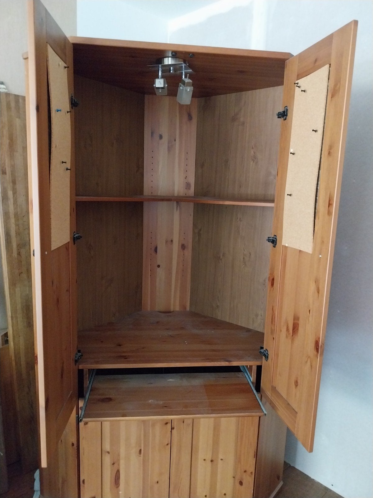 hoek kast computerkast, Huis en Inrichting, Kasten | Computermeubels, Ophalen, 80 cm of meer, Overige houtsoorten, Gebruikt