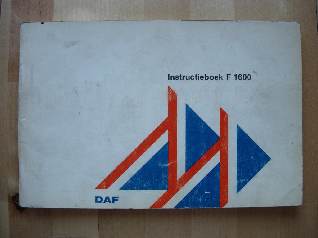DAF 1600 Instructieboek 1981 – Handleiding F1600, Ophalen of Verzenden