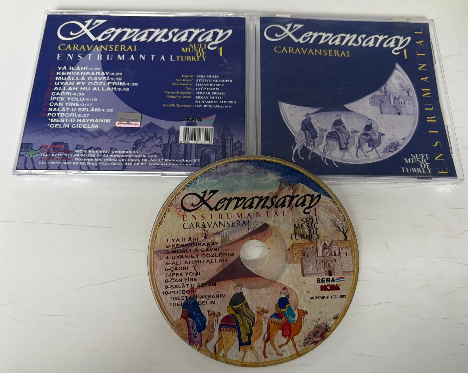 Kervansaray - Caravanserai ; sufi musc of Turkey (RARE), Cd's en Dvd's, Cd's | Wereldmuziek, Ophalen of Verzenden, Zo goed als nieuw