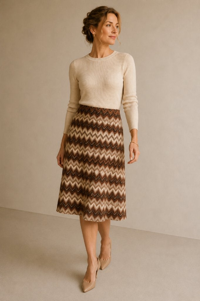 Max Mara rok, Kleding | Dames, Rokken, Zo goed als nieuw, Maat 38/40 (M), Bruin, Knielengte, Verzenden