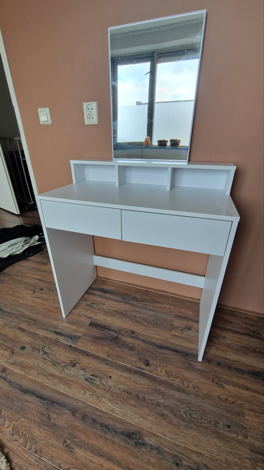 Make-up tafel Wit met spiegel en lades, Ophalen, Overige typen, Met lades, Spaanplaat of MDF