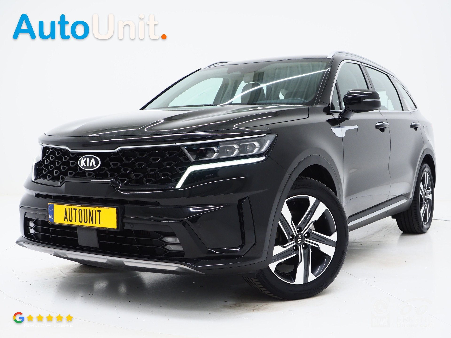 Kia Sorento 1.6 T-GDI Plug-in Hybrid 4WD DynamicLine 7p. | L, Auto's, Dealer onderhouden, Gebruikt, Zwart, 4 cilinders