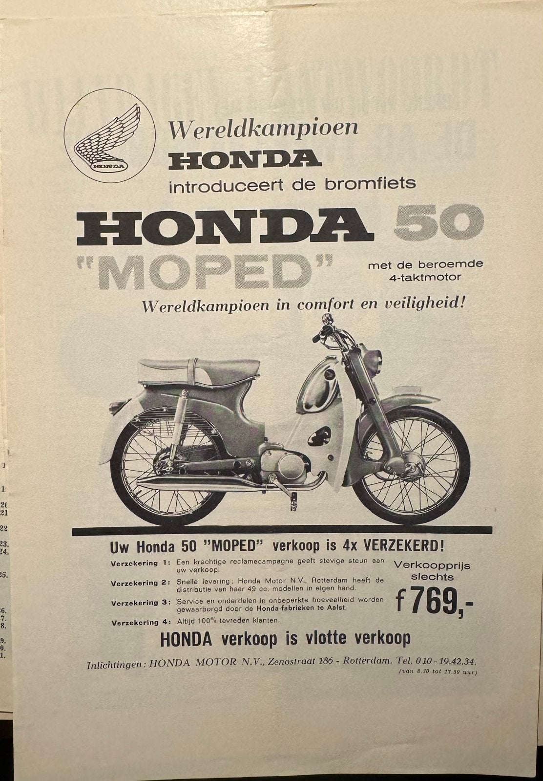 Advertentie Honda 50 C310, Verzenden, Zo goed als nieuw, Motoren