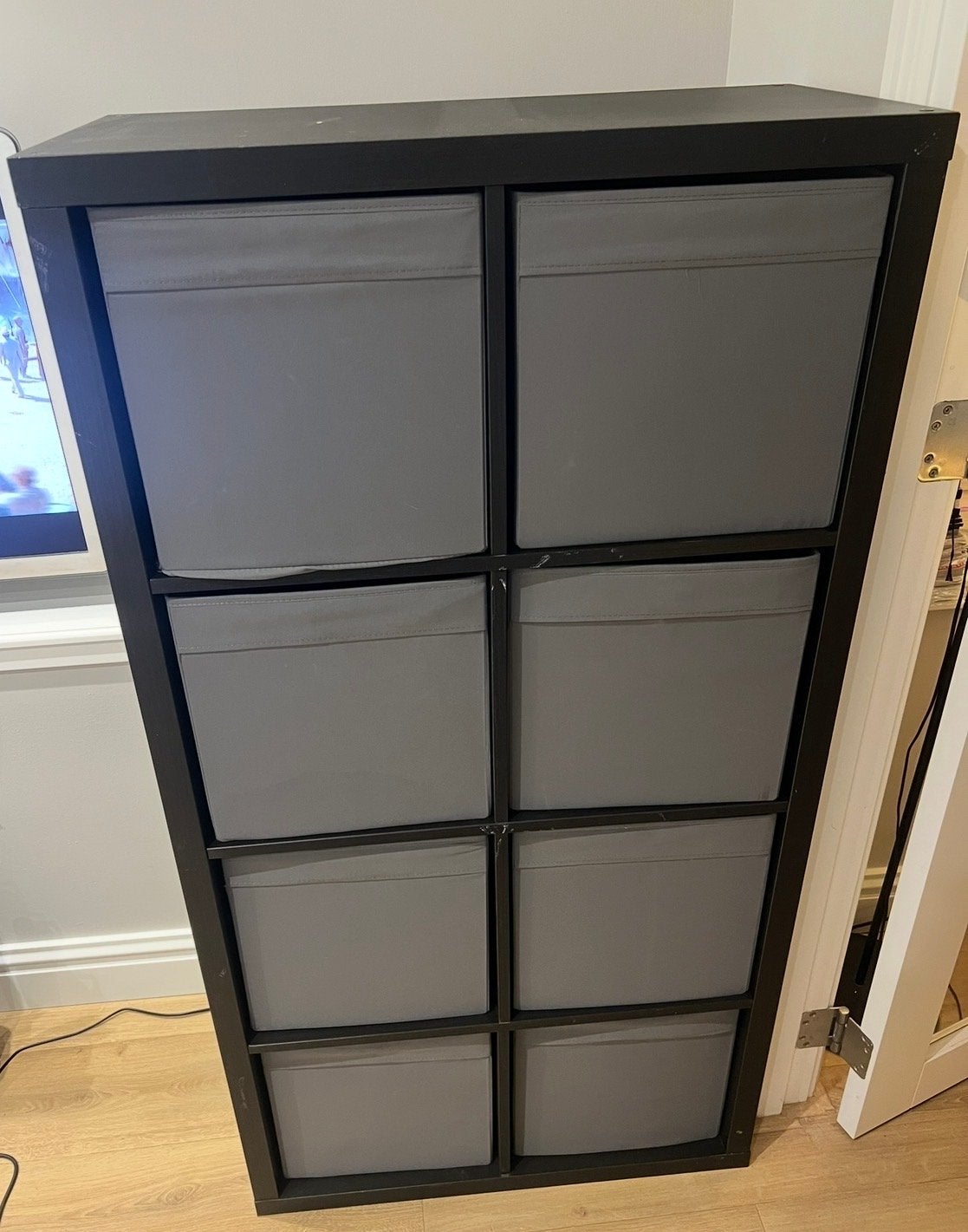 IKEA Kallax kast met 8 DRÖNA opbergbakken, Ophalen, Gebruikt