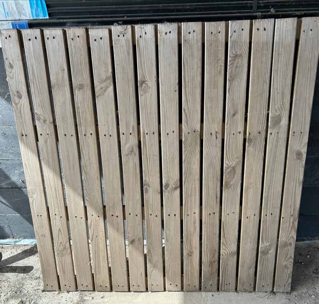 Grenen houten vlonder 1.00 x 1.00, Ophalen of Verzenden, Zo goed als nieuw, Hout