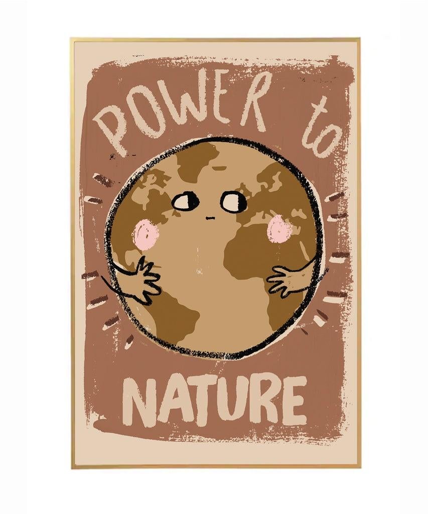 Poster Kinderposter Power to Nature 50 x 70 cm Studio Loco, Studioloco2@gmail.com, Papier/karton, Nieuw, 50 cm