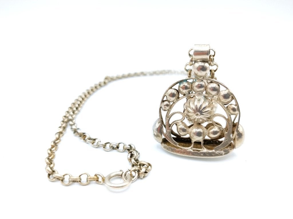 Zilveren jasseronketting met cachet hanger, 71 cm., Sieraden, Tassen en Uiterlijk, Antieke sieraden, Verzenden, Zilver, Ketting