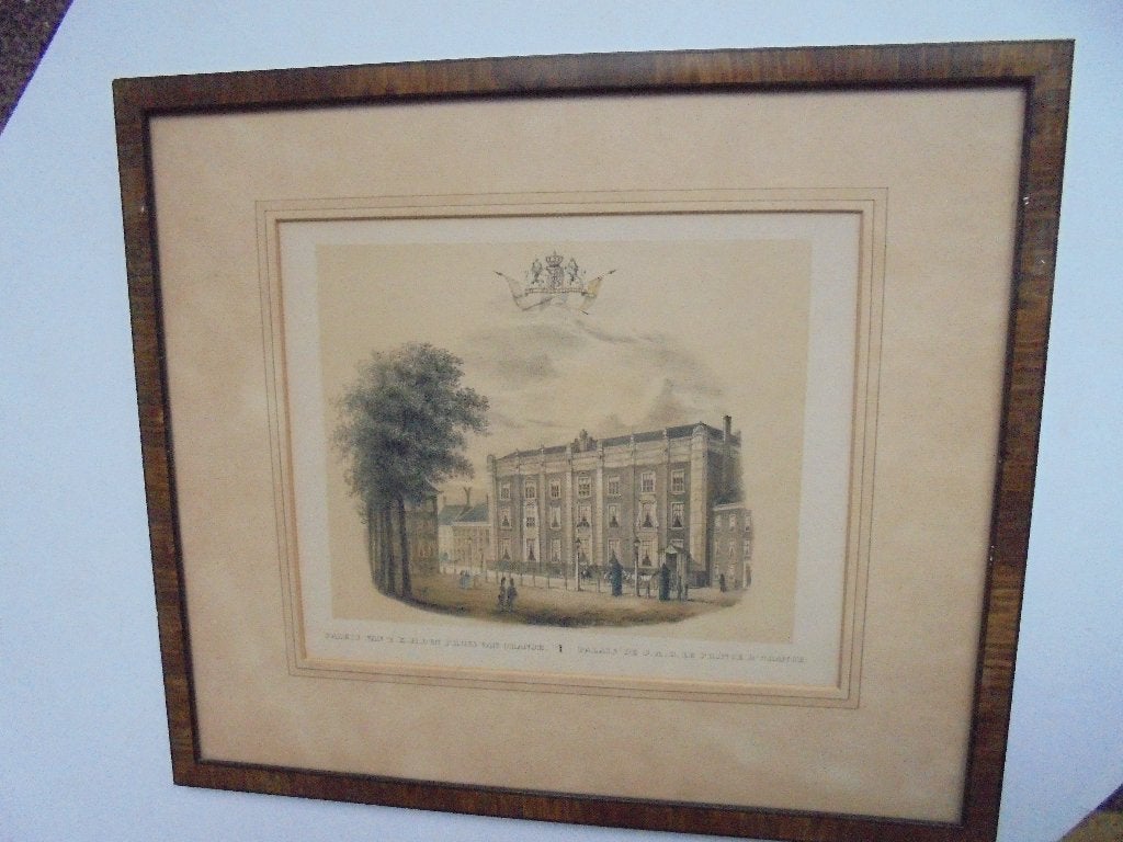 Litho   1860 voormalig Paleis ’t Plein ’s-Gravenhage, Ophalen