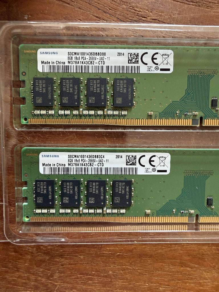 Samsung DDR4 2666MHz RAM 16GB kit, Computers en Software, Ophalen, DDR4, 8 GB, Zo goed als nieuw