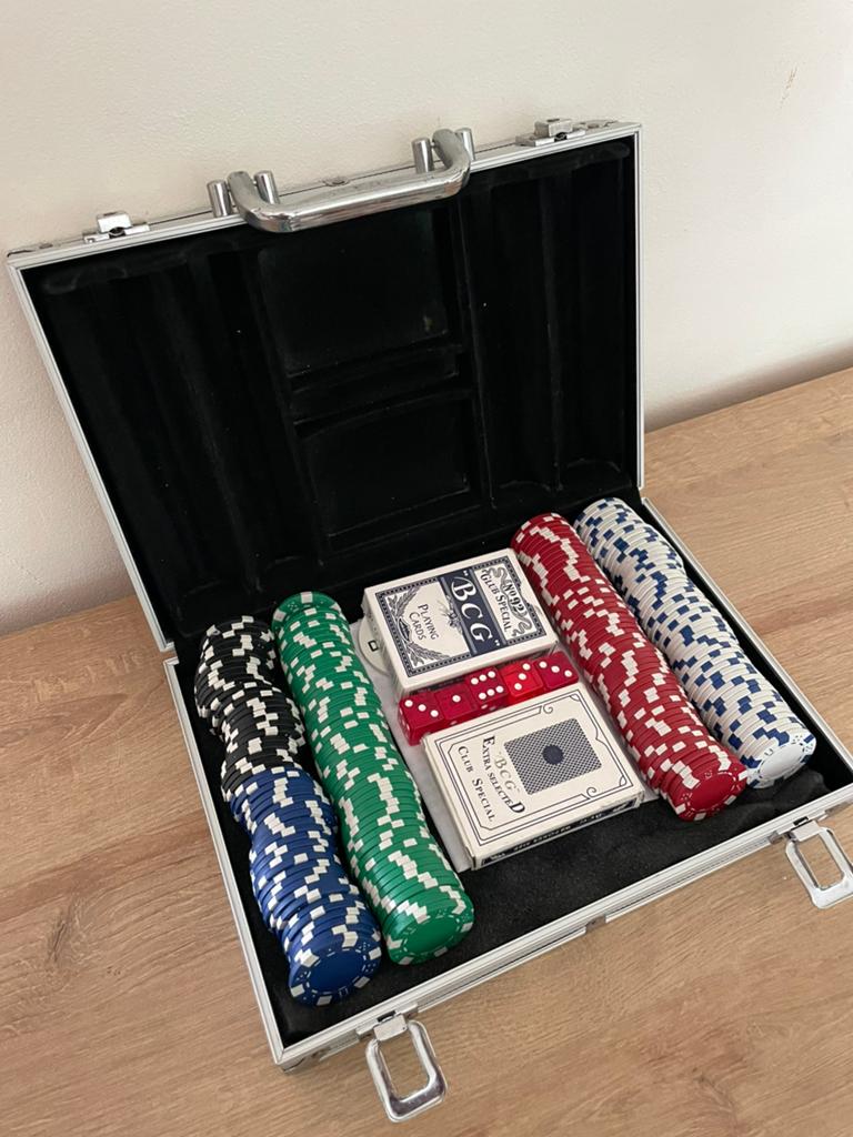 Pokerset / pokerkoffer, Ophalen, Gebruikt
