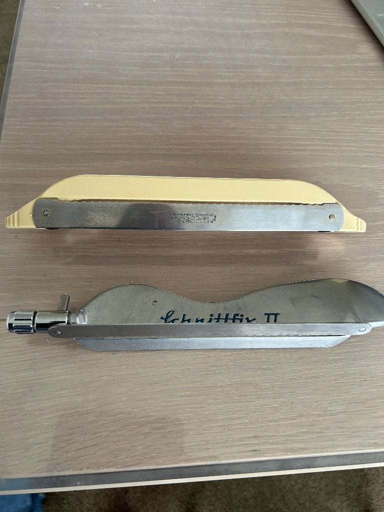 Vintage Broodsnijder het merk Schnittfix II RVS, Ophalen of Verzenden
