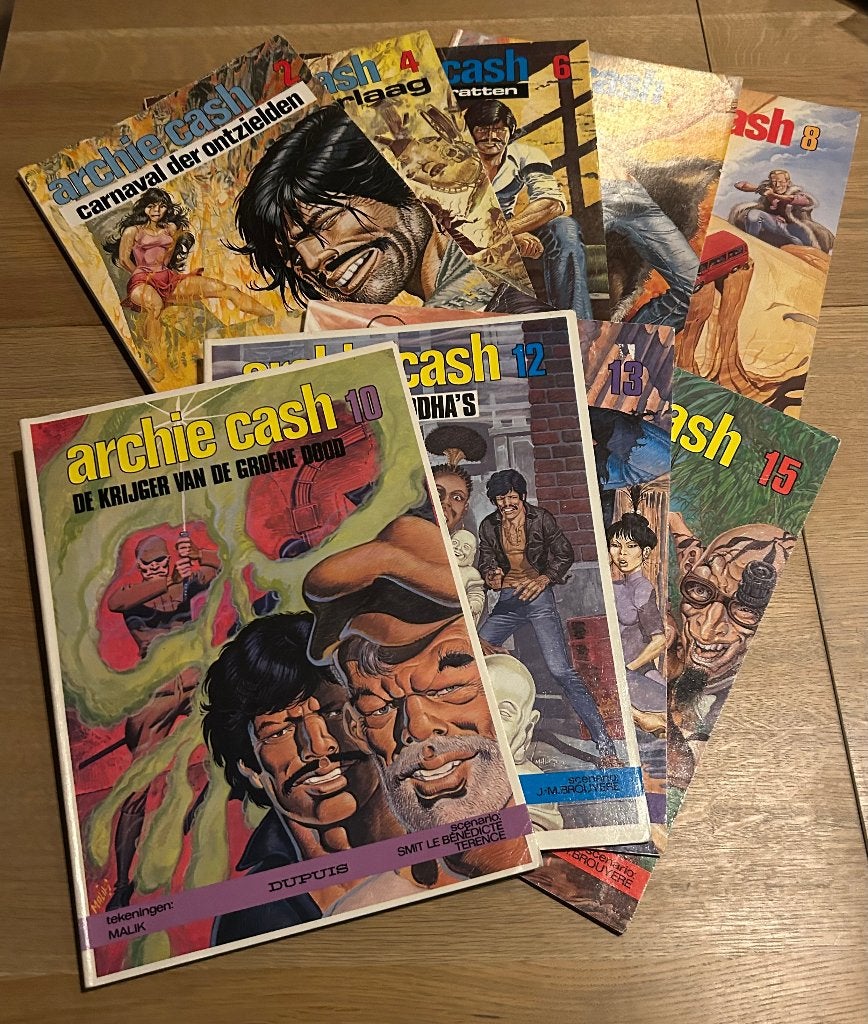 Archie Cash 9 delen, Boeken, Meerdere stripboeken, Ophalen of Verzenden, Gelezen