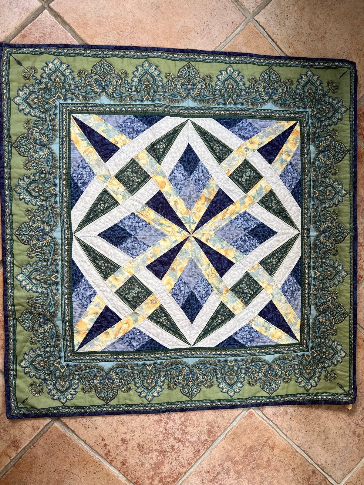 Handgemaakte Quilt - Decoratief Wandkleed, Ophalen, Zo goed als nieuw