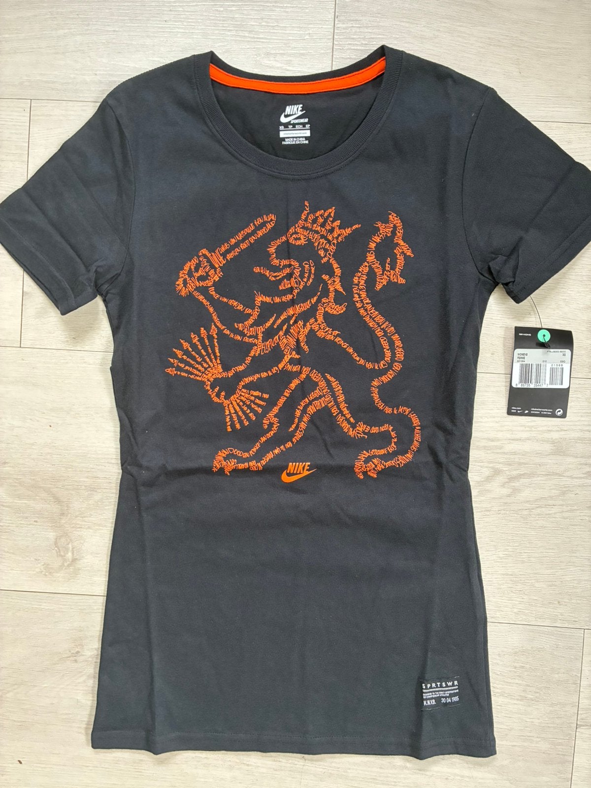 Nike shirt leeuw maat XS, Zwart, Nieuw, Ophalen of Verzenden, Korte mouw