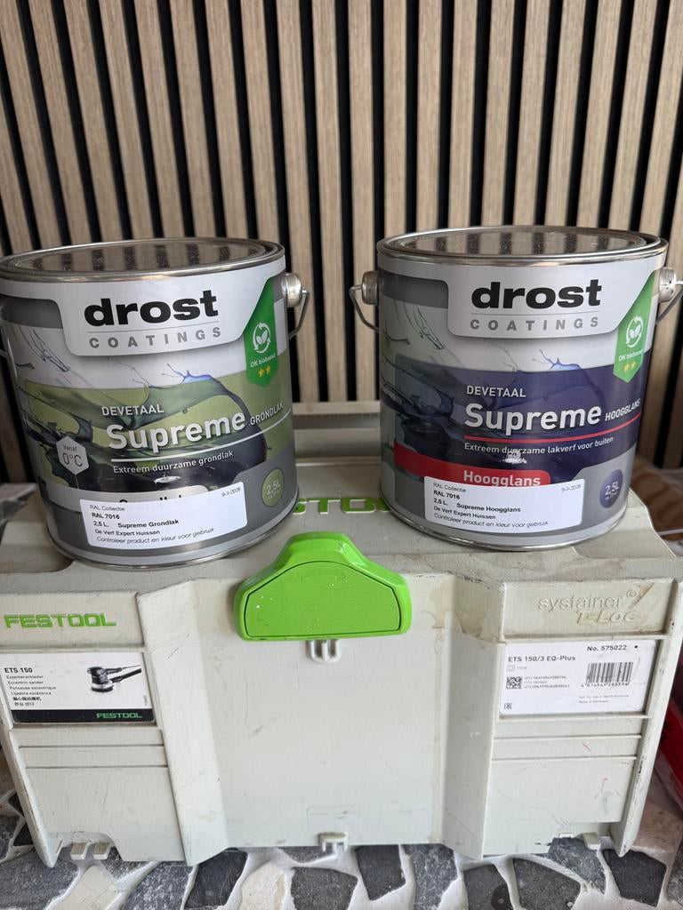 Drost Grondlak  RAL 7016 Nieuw 2,5 liter, Wit, Nieuw, Ophalen of Verzenden, Lak