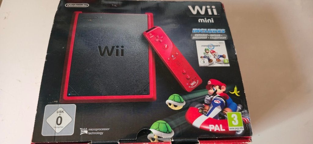 Nintendo Wii Mini Rood zonder Mario Kart Wii, Ophalen, Zo goed als nieuw, Met 1 controller
