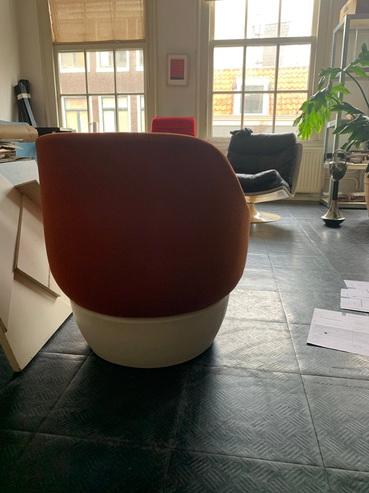 Vintage 60's/70's lounge fauteuil - Design Stoel, Ophalen, Kunststof, Gebruikt, Overige kleuren