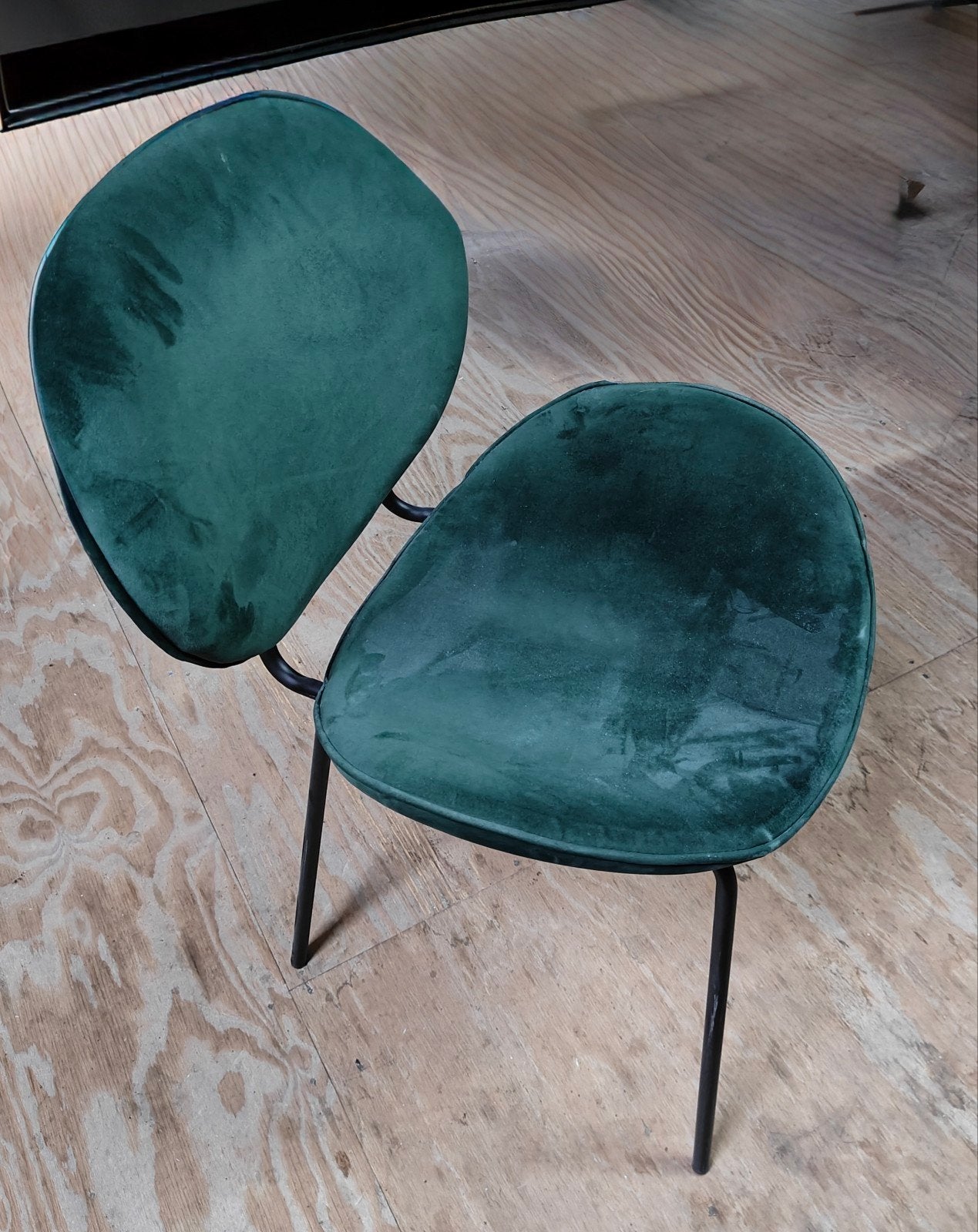 2 stoelen met groene stoffen bekleding, Ophalen, Overige kleuren, Zo goed als nieuw, Modern