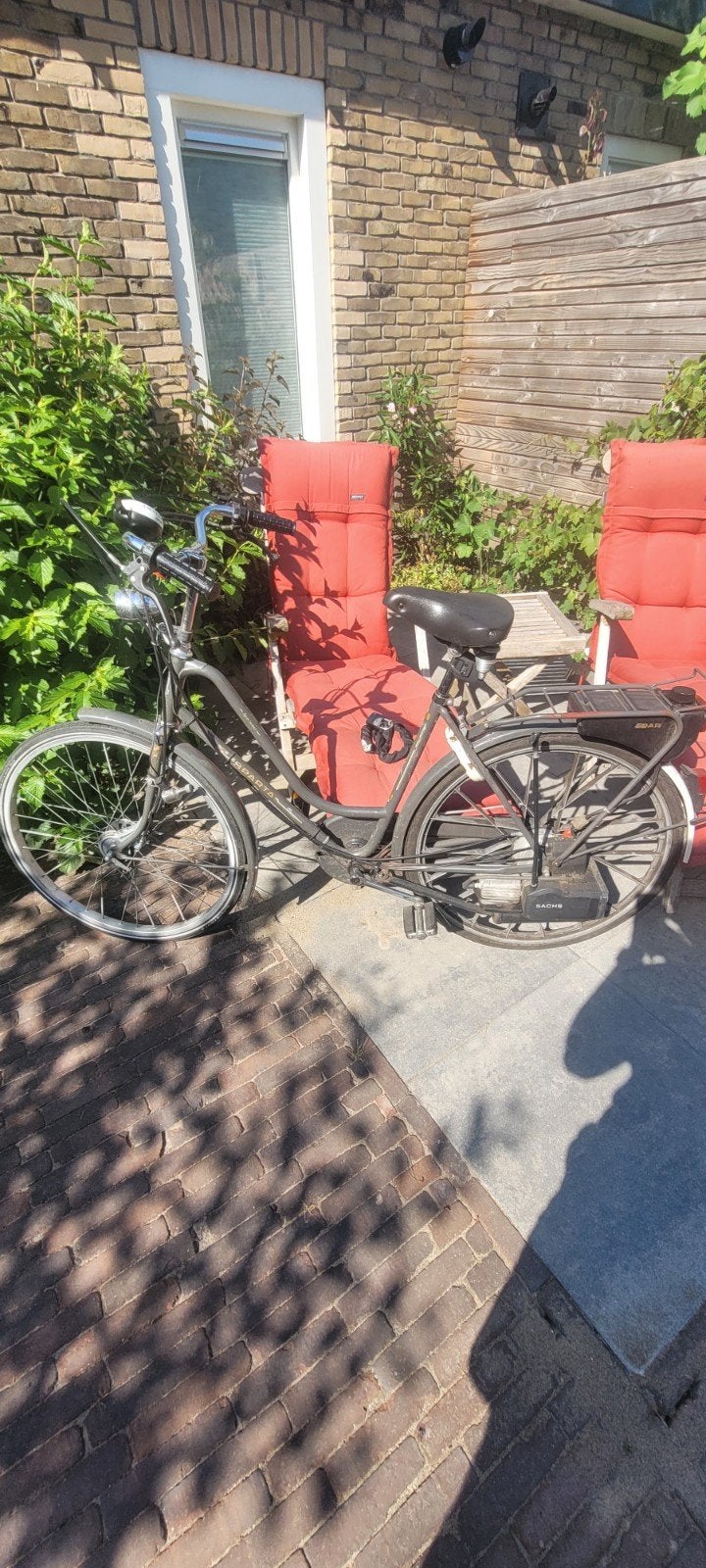 Sparta Sachs bromfiets/fiets met hulpmotor, Ophalen, Sparta, Trommelrem, 53 tot 56 cm