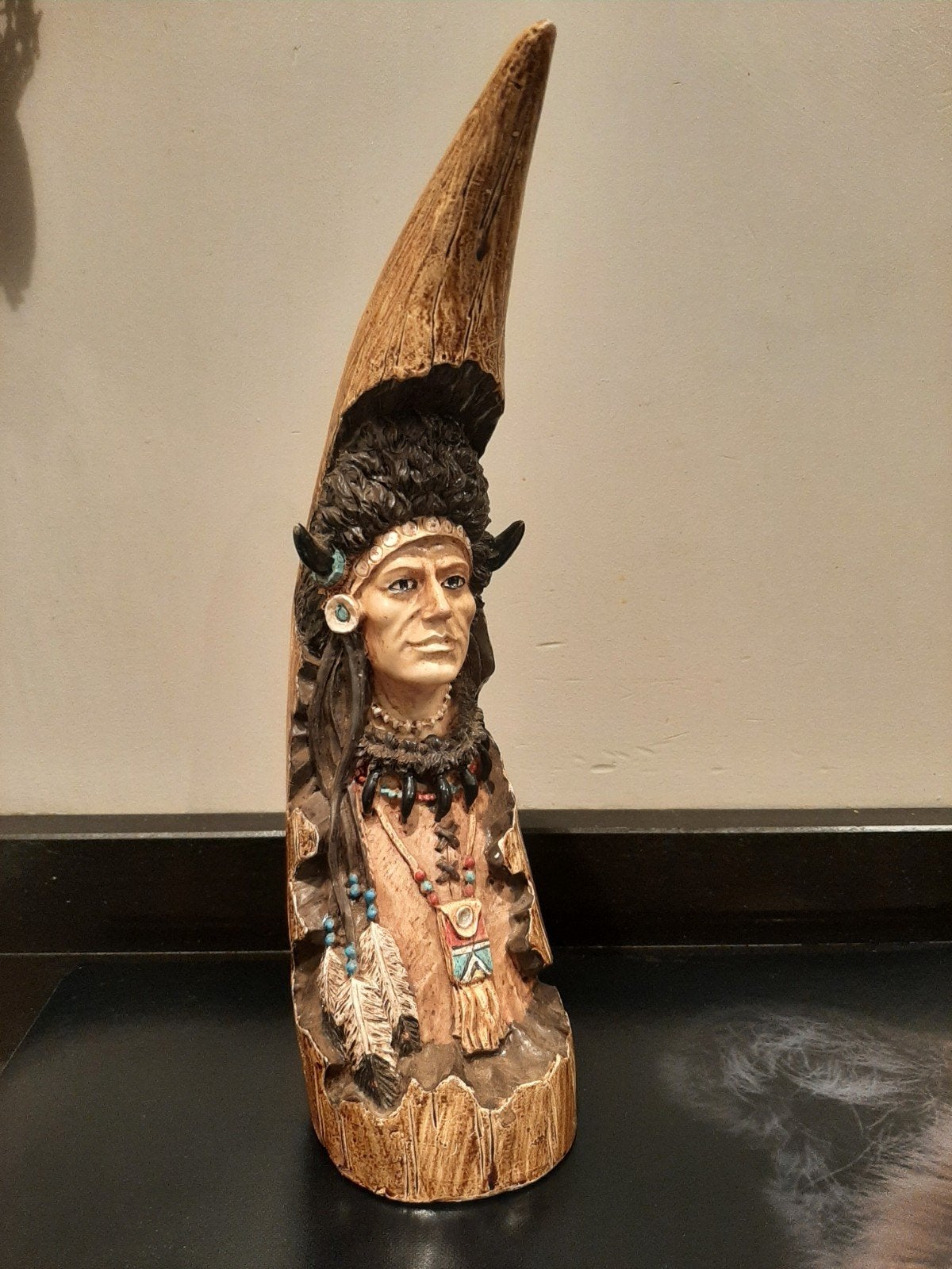 indianen beeldje, hoogte 29 cm, Overige onderwerpen, Kunststof, Ophalen of Verzenden, 20 - 50 cm