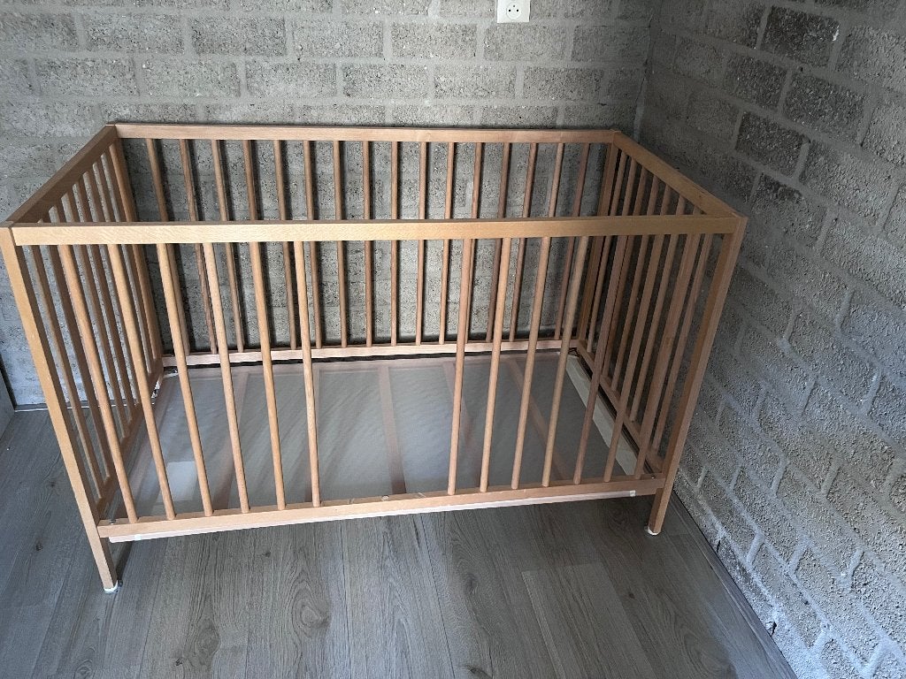 Kinderbed, Ophalen, Bruin, Baby bed, 190 cm of minder