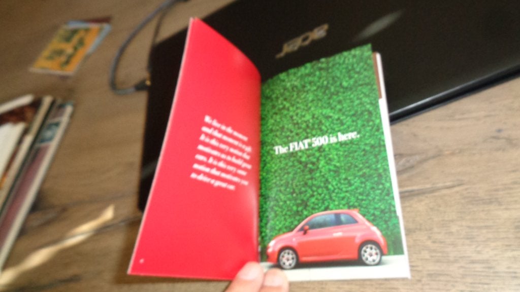ZELDZAME USA Folder  FIAT 500   ,   2011, Verzenden, Zo goed als nieuw, Overige merken