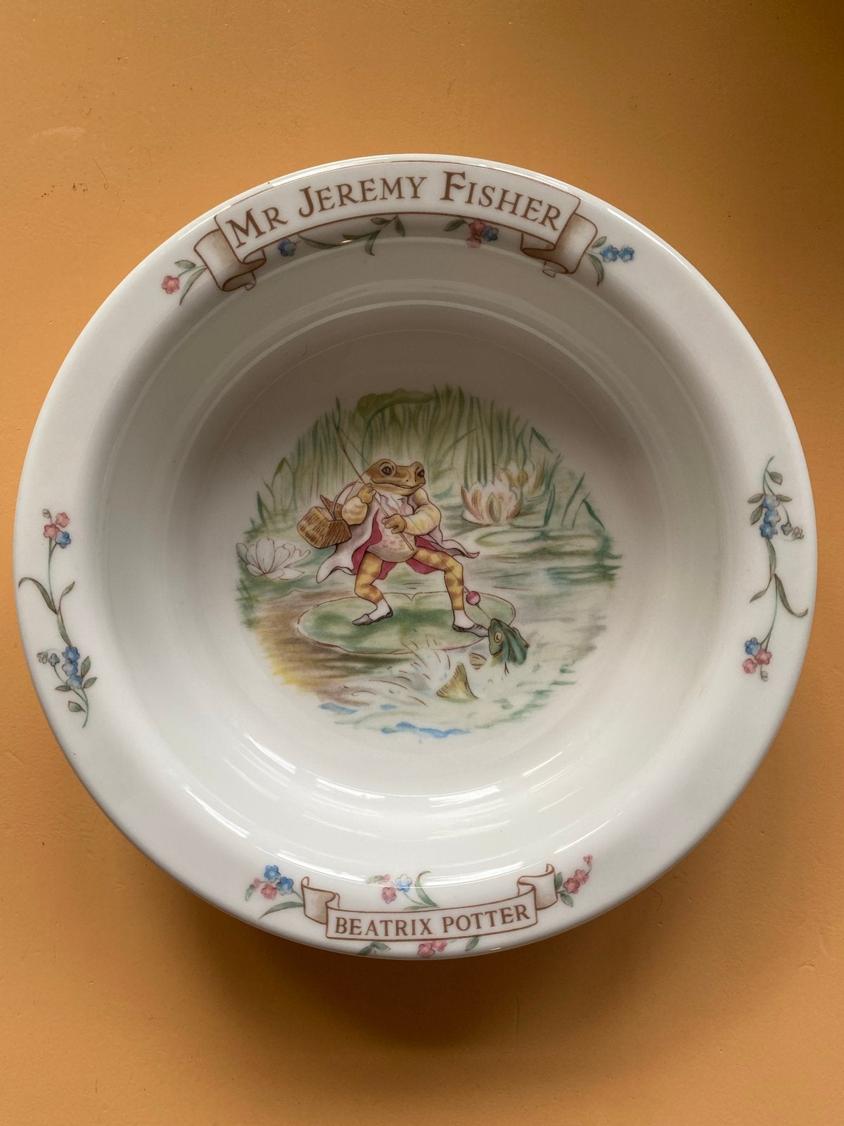 Beatrix Potter Mr. Jeremy Fisher Royal Albert kom, Ophalen of Verzenden