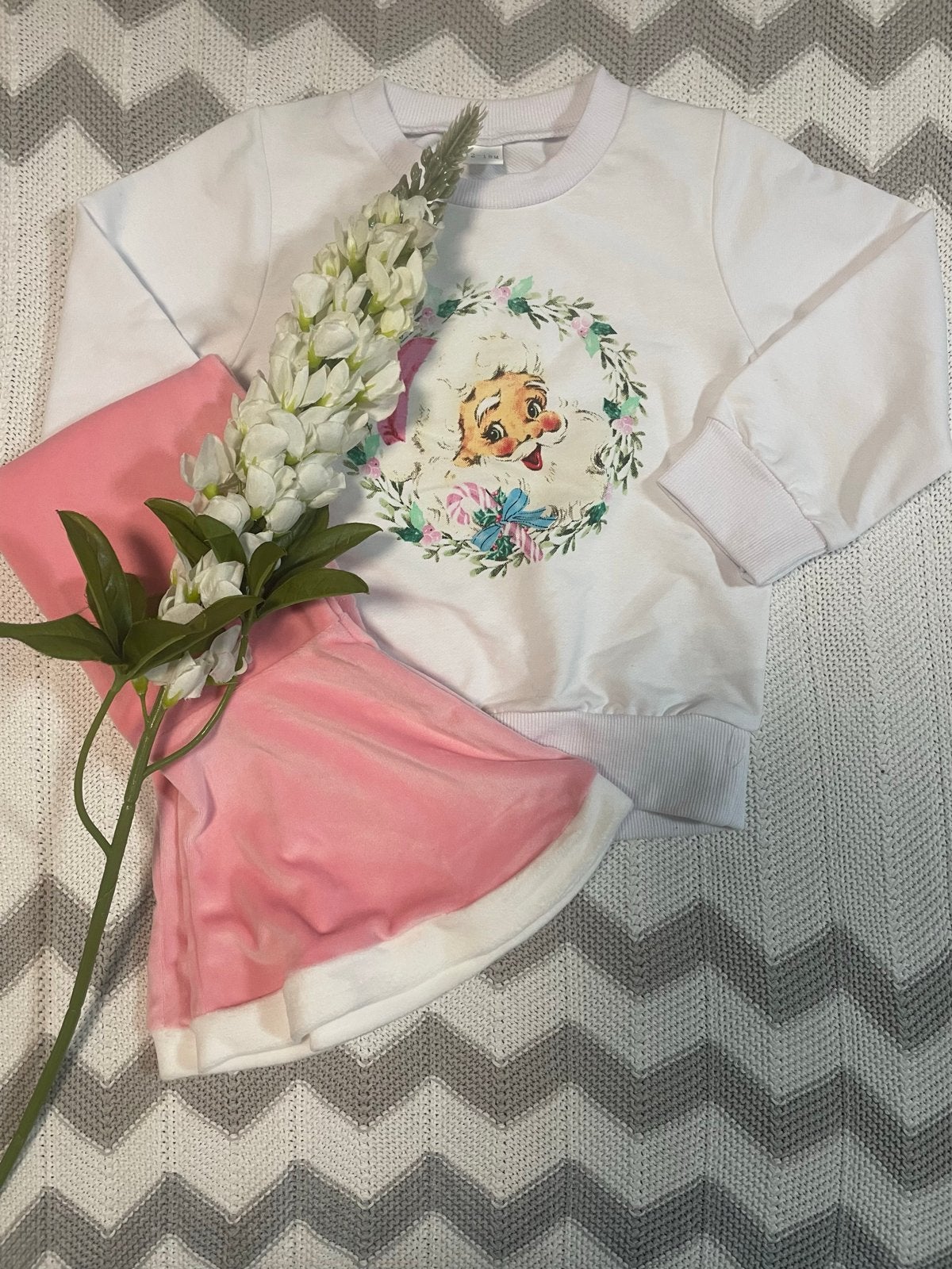 NIEUW, uniek 2-delig roze/wit kerstsetje, maat 86/92, Ophalen of Verzenden, Nieuw, Meisje, Setje