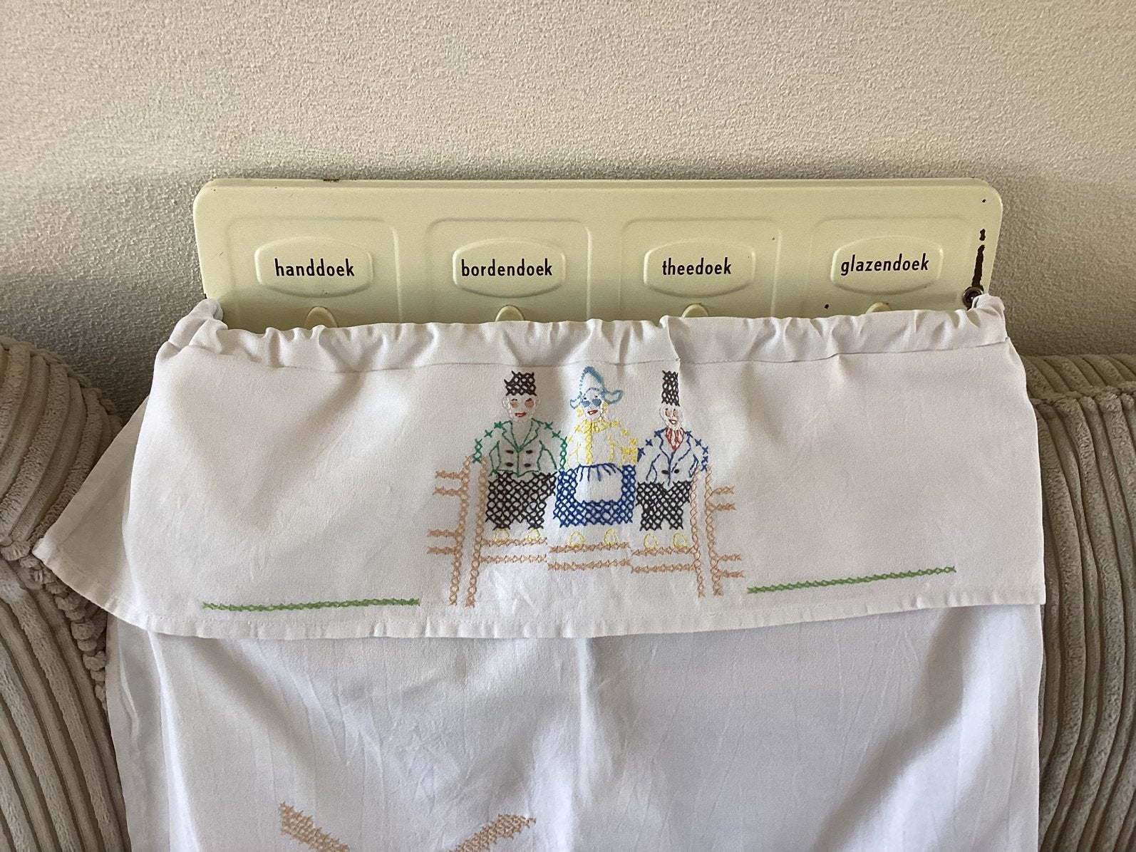 Brabantia keukenhanddoekrek met overtheedoek jaren 50-60., Ophalen of Verzenden