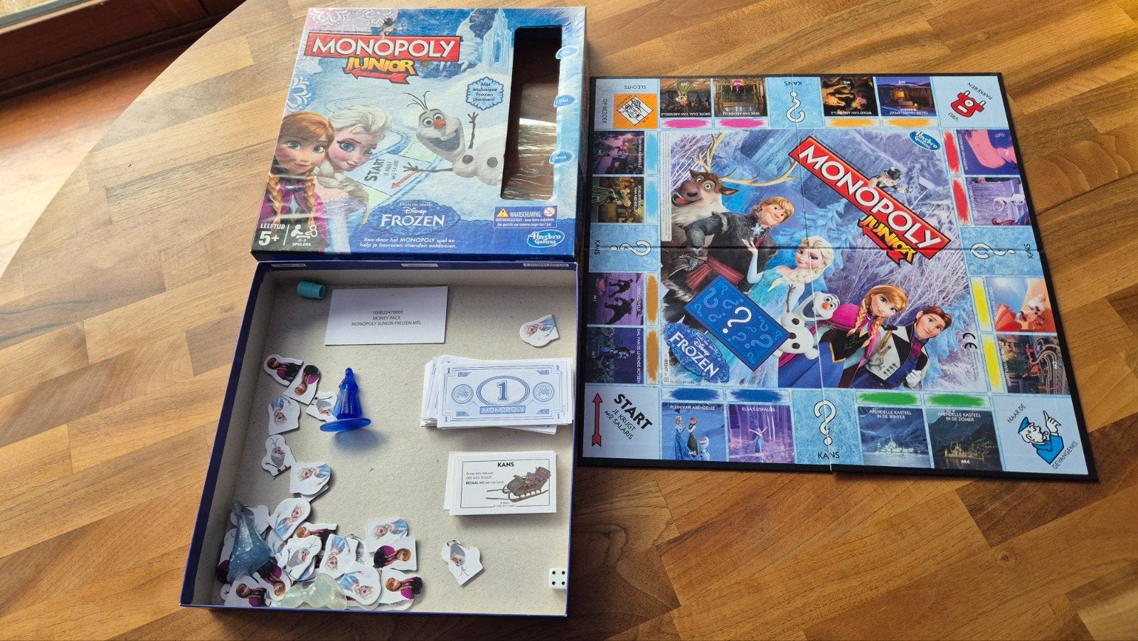Monopoly Junior Frozen Disney Bordspel, Een of twee spelers, Ophalen, Gebruikt, Hasbro