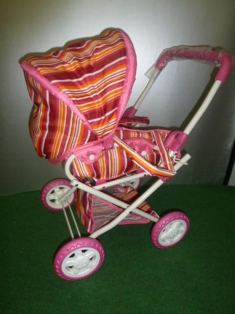 SPLINTERNIEUW poppen Kinderwagen met streepmotief, Ophalen of Verzenden, Nieuw, Overige typen