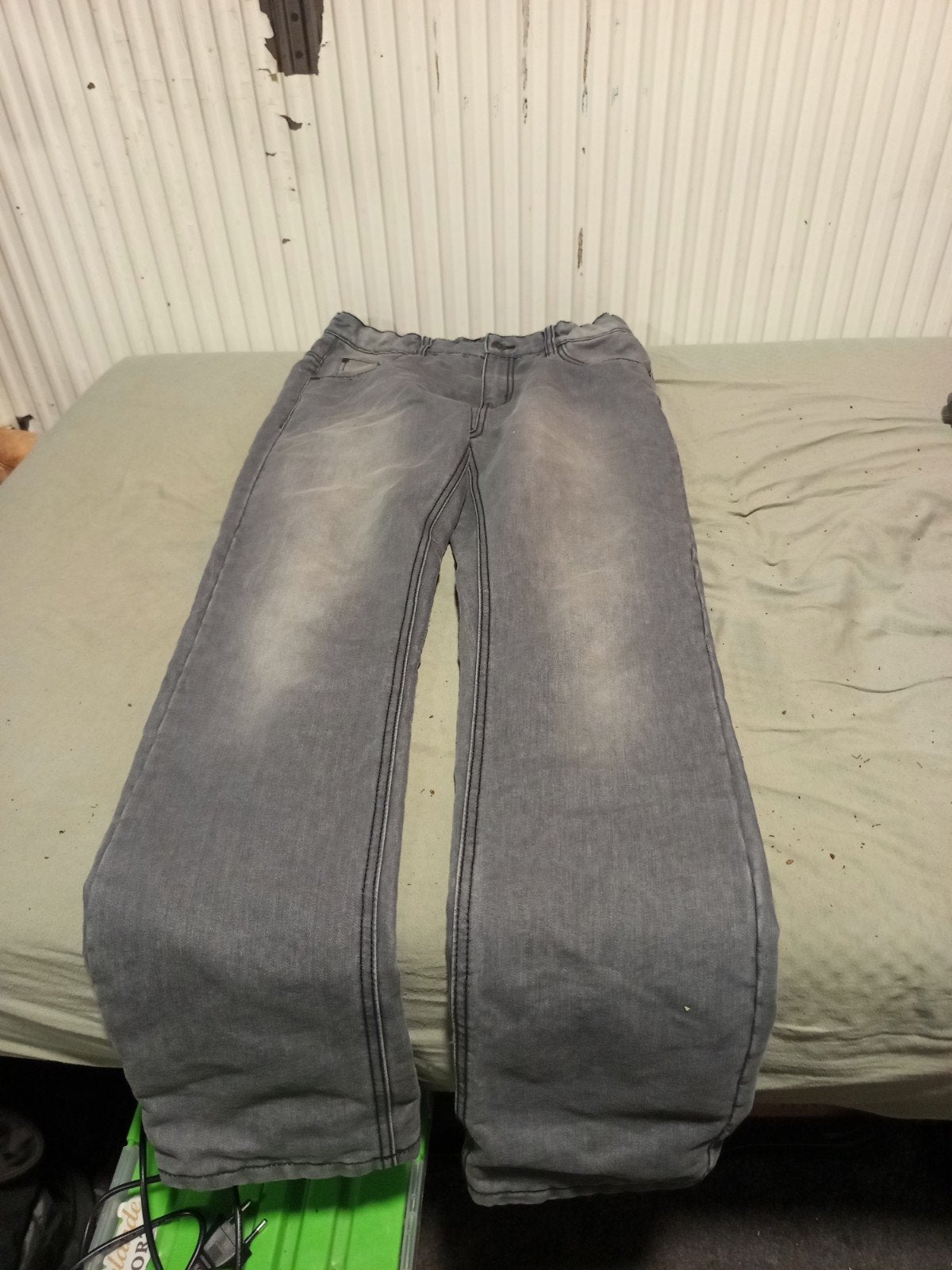 Grijze gevoerde jeans van NewYork, maat 176, Ophalen, Overige jeansmaten, NewYork, Grijs