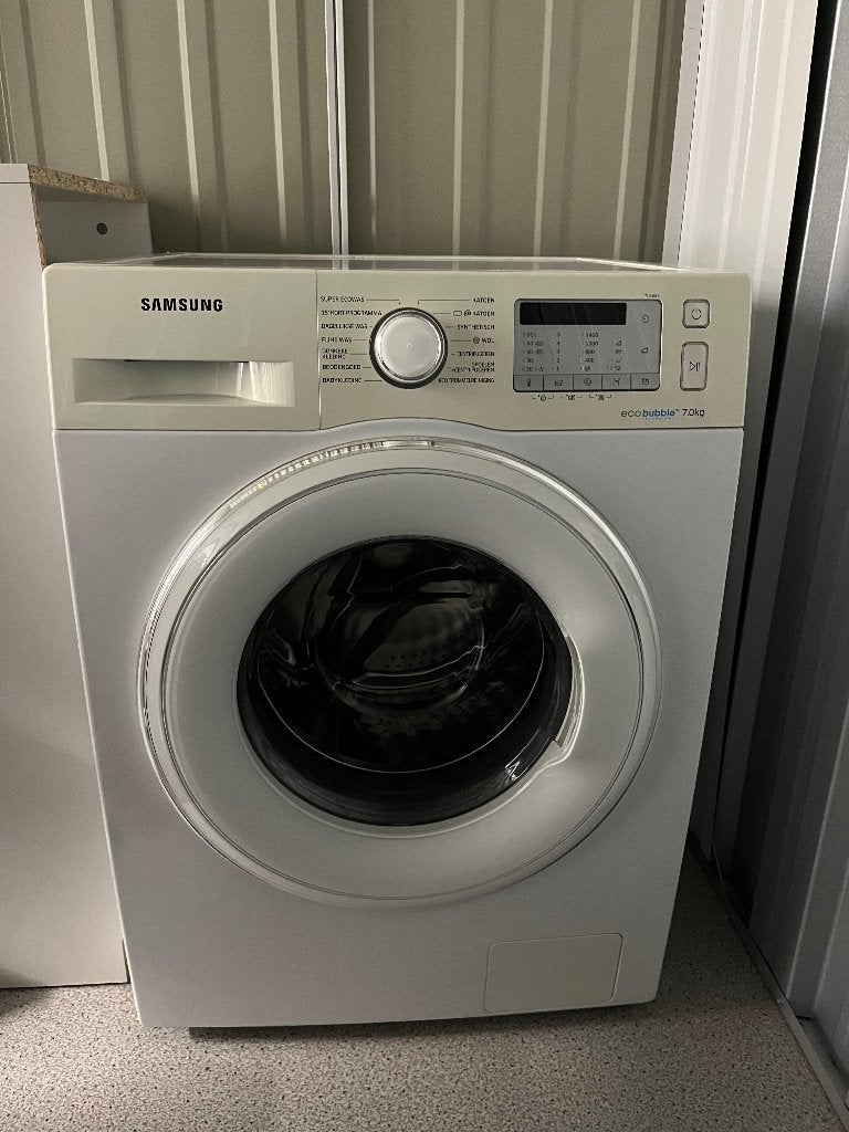 Samsung EcoBubble wasmachine 7 kg, Ophalen, Gebruikt, Wolwasprogramma, Voorlader