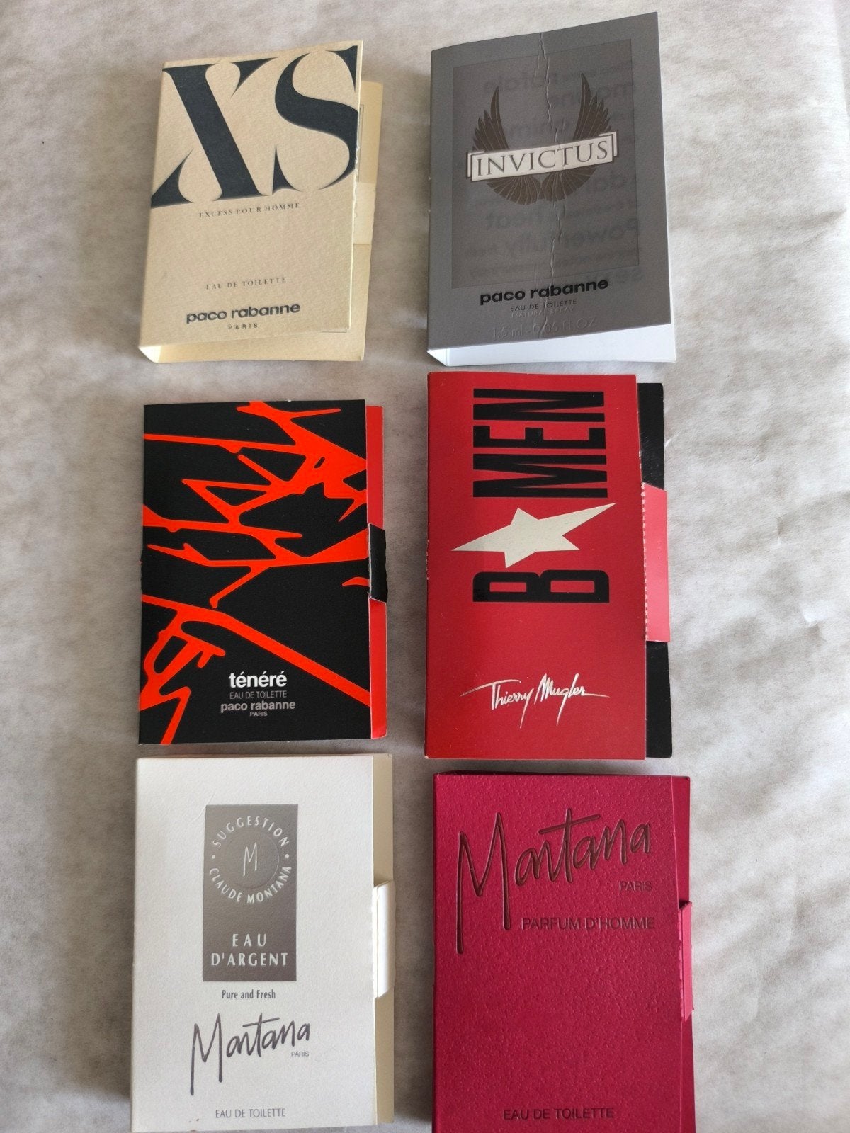 Paco Rabanne, Thierry Mugler, Montana parfum samples, Sieraden, Tassen en Uiterlijk, Uiterlijk | Parfum, Ophalen of Verzenden