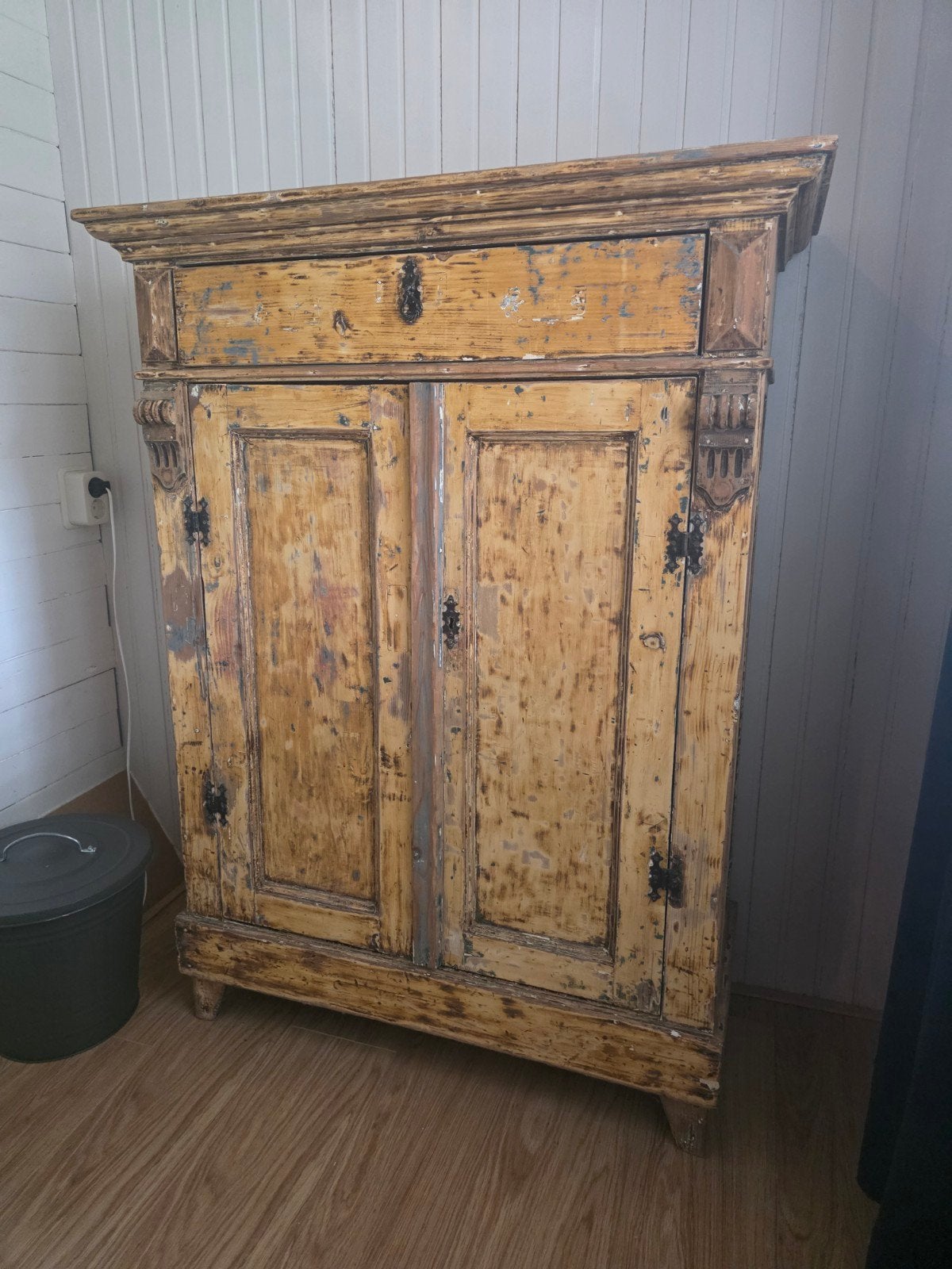 houten half hoge kast, Antiek en Kunst, Ophalen